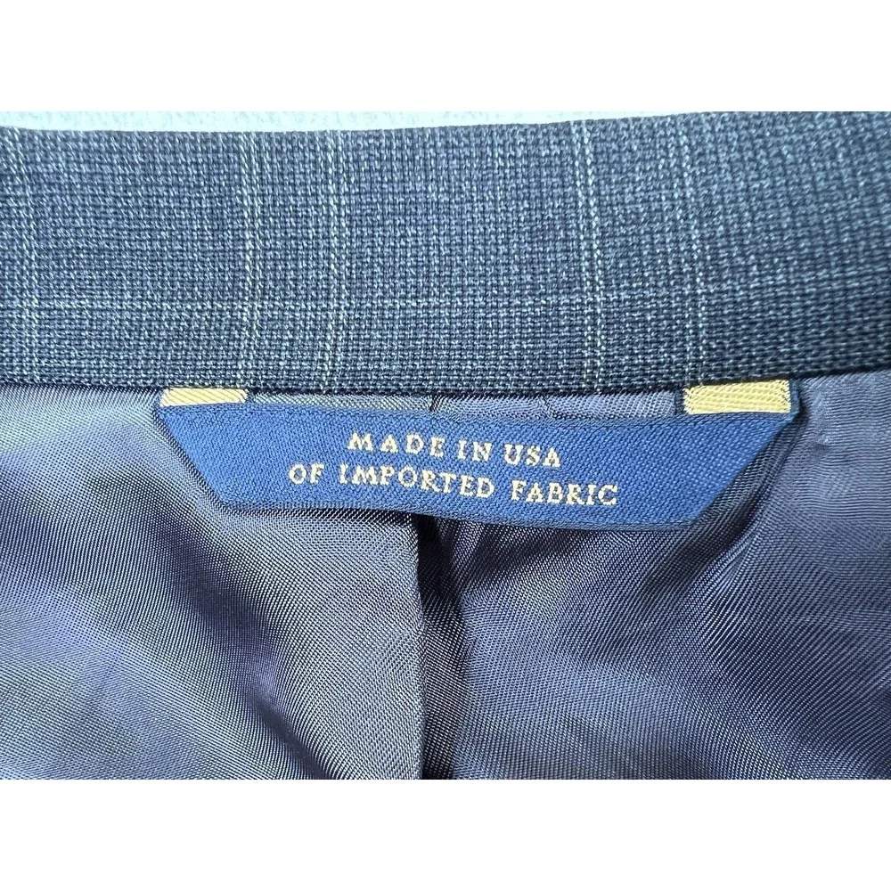Brooks Brothers Suit Jacket Mens 44L Gray Plaid Drago Regent Wool 2 Button USA